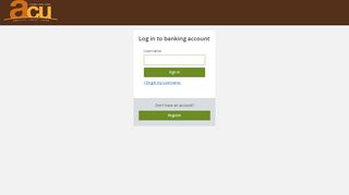 
                            5. Log in to banking account - ACU: Online Banking