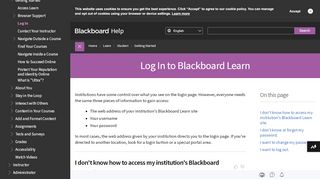 
                            11. Log In to Blackboard Learn | Blackboard Help