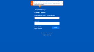 
                            6. Log in to canvas - Alexander College