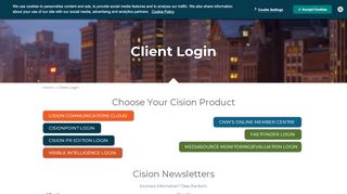 
                            5. Log in to CisionPoint, Cision Social Media or …