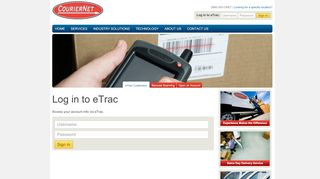 
                            2. Log in to eTrac | CourierNet