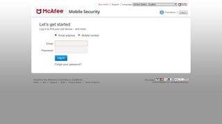 
                            2. Log in to find your lost device ? and more - McAfee Mobile Security