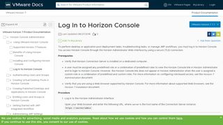 
                            9. Log In to Horizon Console - docs.vmware.com