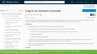 
                            2. Log In to Horizon Console - VMware Docs