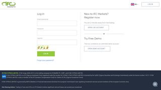 
                            2. Log in to IFC Markets