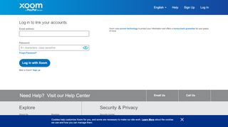 
                            2. Log in to link your accounts - Xoom