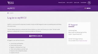 
                            3. Log in to myWCU - Western Carolina University