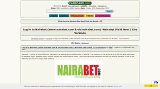 
                            2. Log in to Nairabet (www.nairabet.com & old.nairabet.com ...