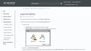 
                            2. Log in to Quinyx - Quinyx User Manual and FAQs