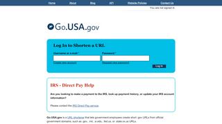 
                            6. Log In to Shorten a URL - Create short, trustworthy .gov URLs - USA.gov