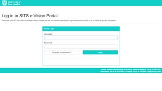 
                            10. Log in to SITS e:Vision Portal - University of East London