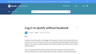 
                            8. Log in to spotify without facebook - The Spotify Community