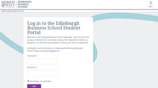 
                            1. Log in to the Edinburgh Business School Student Portal