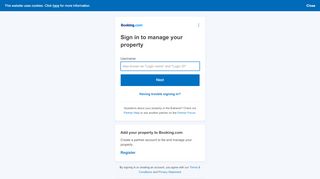 
                            3. Log in to the Extranet - Booking.com Extranet