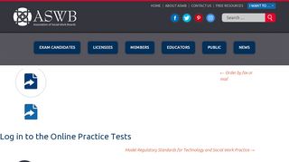 
                            4. Log in to the Online Practice Tests | ASWB