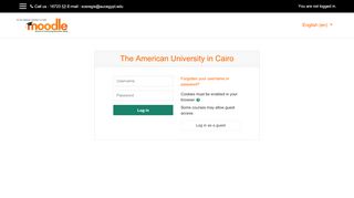 
                            7. Log in to the site - The American University in Cairo