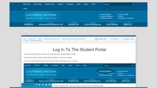
                            10. Log In To The Student Portal - California Western School of Law