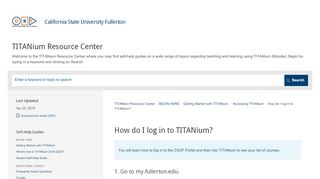 
                            3. Log in to TITANium - TITANium Resource Center - California State ...