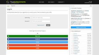 
                            8. Log in to TrueAchievements