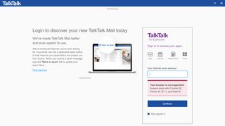 
                            2. Log in to Webmail - TalkTalk