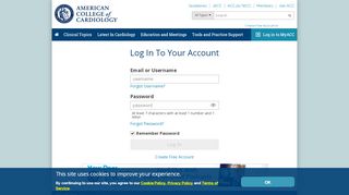 
                            3. Log In To Your Account - American College of Cardiology