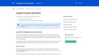 
                            9. Log in to your account - Atlassian Documentation