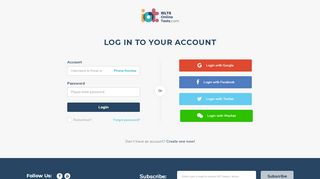 
                            5. Log in to your account | IELTS Online Tests