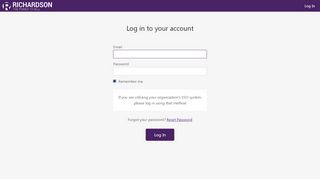 
                            3. Log in to your account - richardsonaccelerate.com