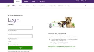 
                            2. Log in to your account - SmartHome Security | TELUS