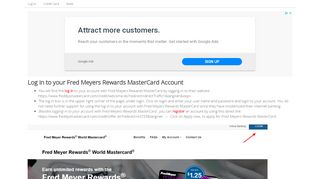 
                            7. Log in to your Fred Meyers Rewards MasterCard …