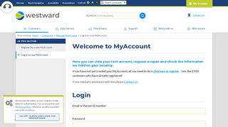 
                            3. Log in to your MyAccount | Westward