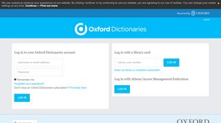 
                            1. Log in to your Oxford Dictionaries account