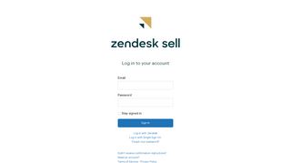 
                            2. Log in to Zendesk Sell