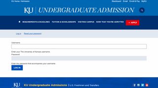 
                            3. Log in | Undergraduate Admissions | The University of Kansas