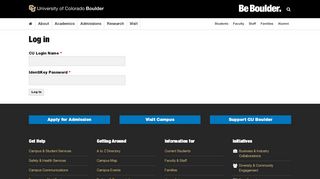 
                            4. Log in | University of Colorado Boulder