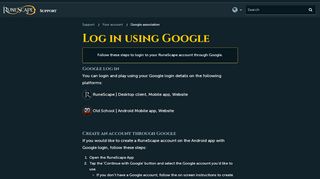 
                            5. Log in using Google - support.runescape.com