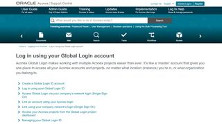 
                            4. Log in using your Global Login account - Oracle Aconex ...