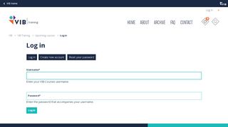 
                            1. Log in | VIB-Courses