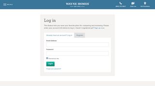 
                            5. Log in - Wayne Homes