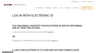 
                            2. Log in with Electronic ID - Admincontrol