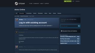 
                            1. Log in with existing account :: Anno Online ... - Steam