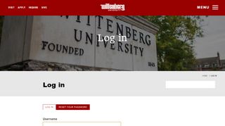 
                            1. Log in | Wittenberg University