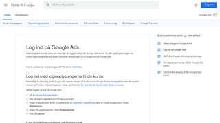 
                            7. Log ind på Google Ads - Hjælp til Google Ads