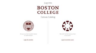 
                            9. Log into Boston College Canvas Catalog