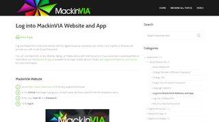 
                            1. Log into MackinVIA Website and App |