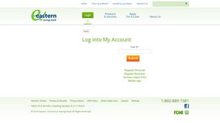 
                            7. Log into My Account | Eastern Connecticut Savings Bank