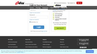 
                            2. Log into My Account | Internet Fax Services Login - eFax