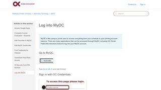 
                            1. Log into MyOC – Oklahoma Christian University