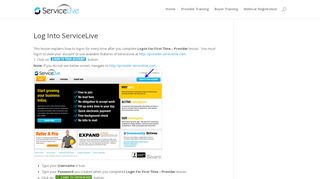 
                            6. Log Into ServiceLive | ServiceLive Training