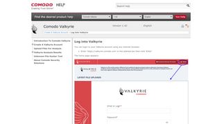 
                            3. Log Into Valkyrie, Comodo Valkyrie, Online Scanning System, COMODO